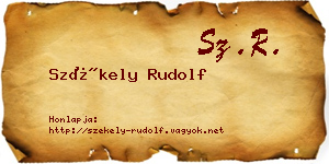 Székely Rudolf névjegykártya