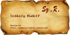 Székely Rudolf névjegykártya