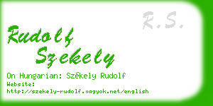 rudolf szekely business card